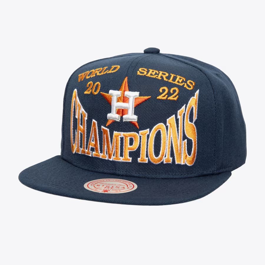 Бейсболка Mitchell & Ness Navy Houston Astros Big Champ OG Snapback Hat