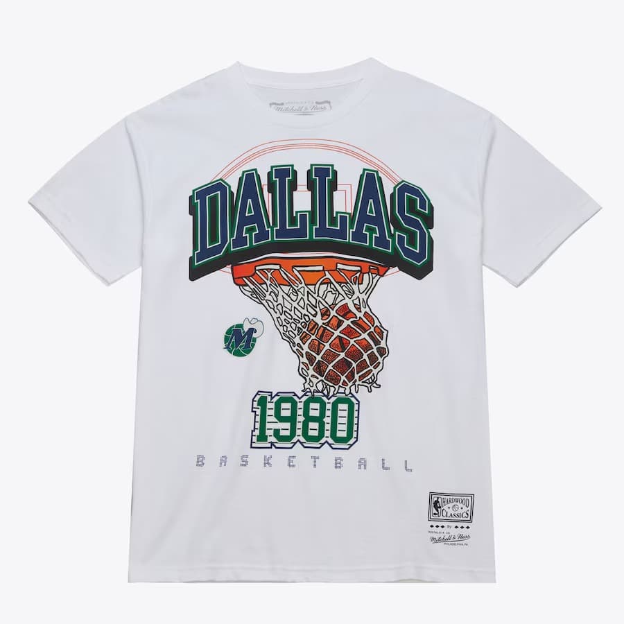 Футболка Mitchell & Ness White Dallas Mavericks Sswagger Graphic T-Shirt