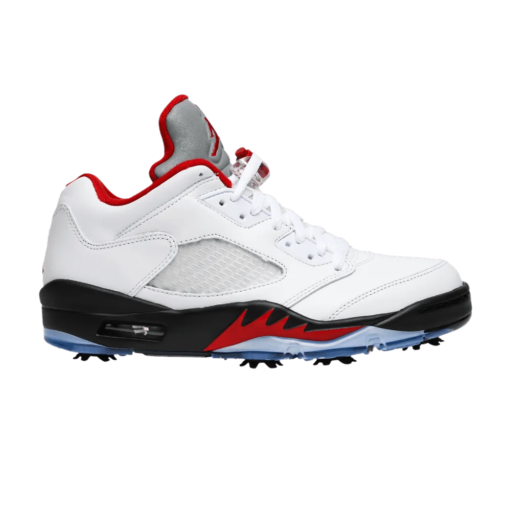 Кроссовки Air Jordan 5 Low Golf 'White Fire Red'