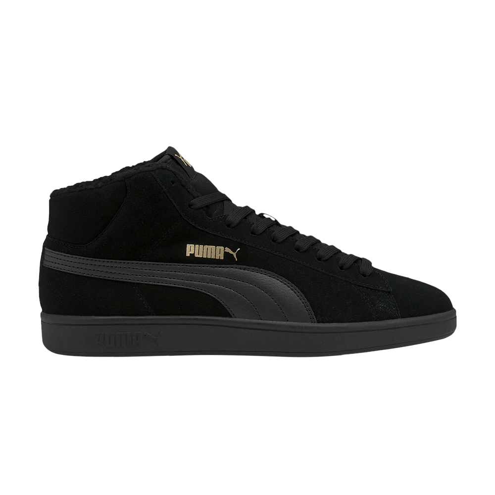 Кроссовки Puma Smash v2 Mid Winter 'Black Team Gold'