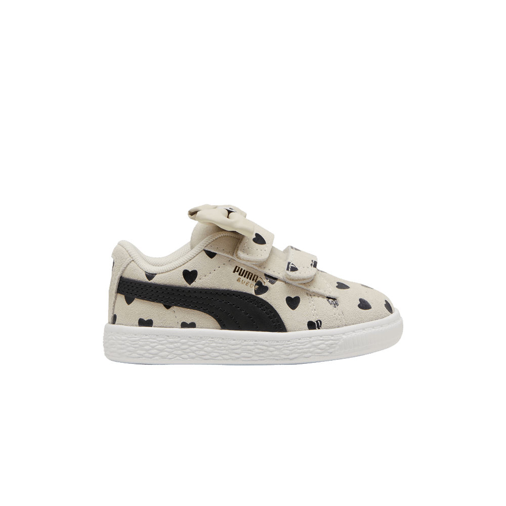 Кроссовки Puma Suede Classic Re-Bow Velcro Toddler 'Hearts - Alpine Snow Black'