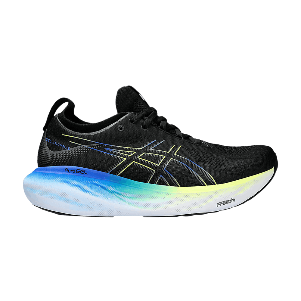 Кроссовки ASICS Gel Nimbus 25 4E Wide 'Black Glow Yellow'