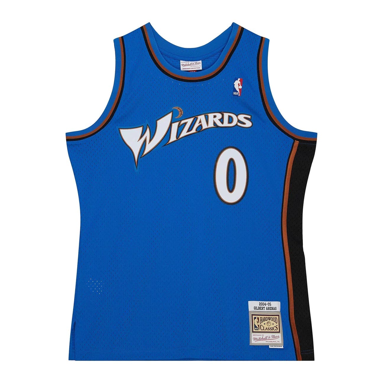 Баскетбольная джерси 2004-05 Washington Wizards Gilbert Arenas #0 Swingman Hardwood Classics Blue Jersey