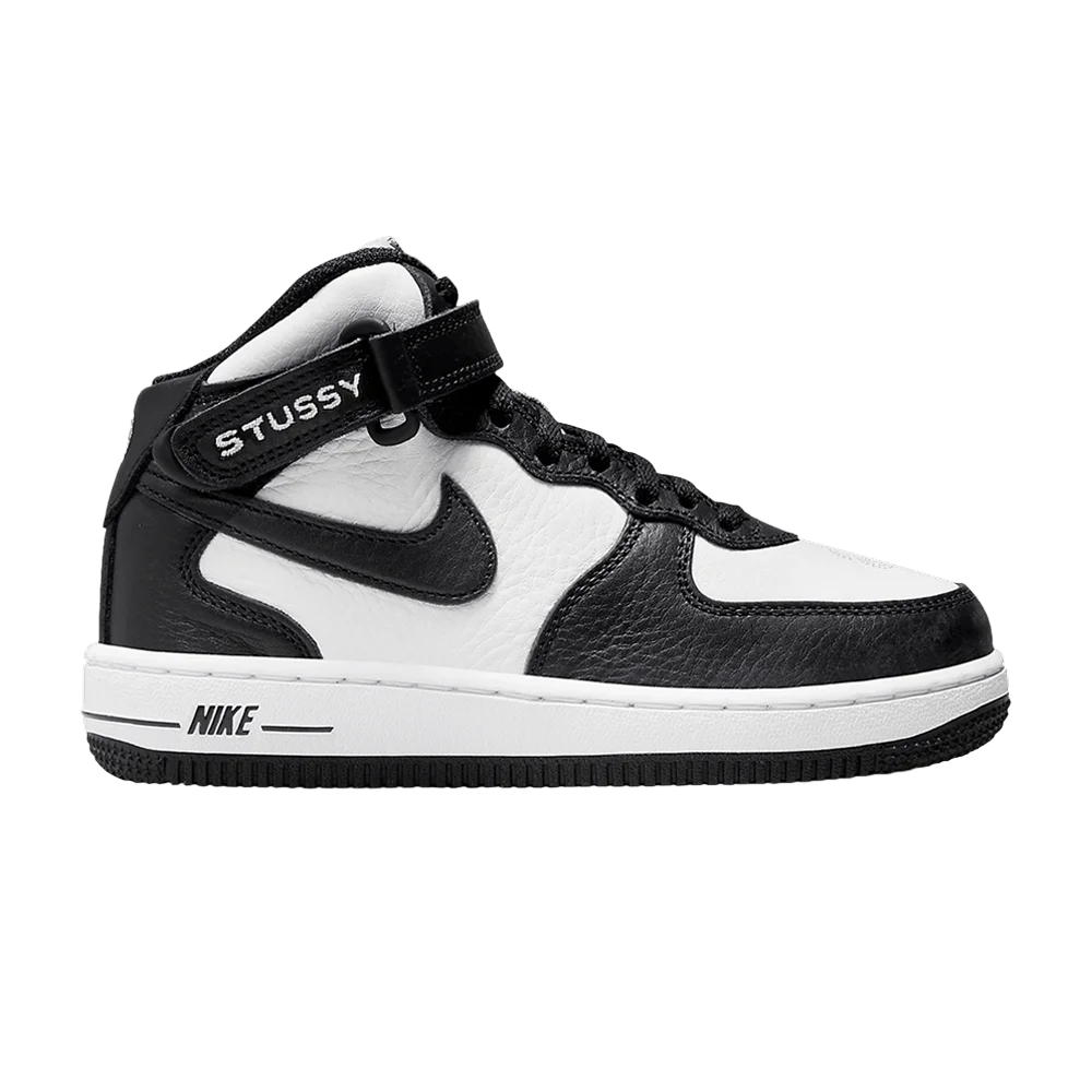 Кроссовки Nike Stussy x Air Force 1 Mid PS 'Black White'
