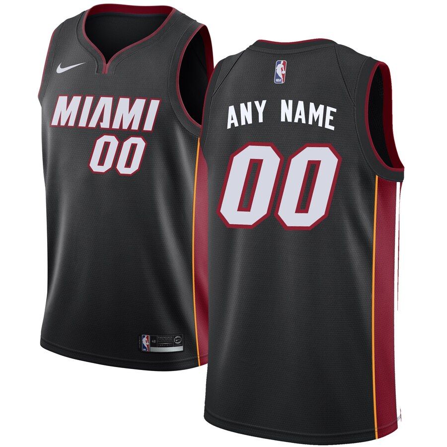 Баскетбольная джерси 2019-20 Miami Heat Swingman Custom Black – Icon Edition