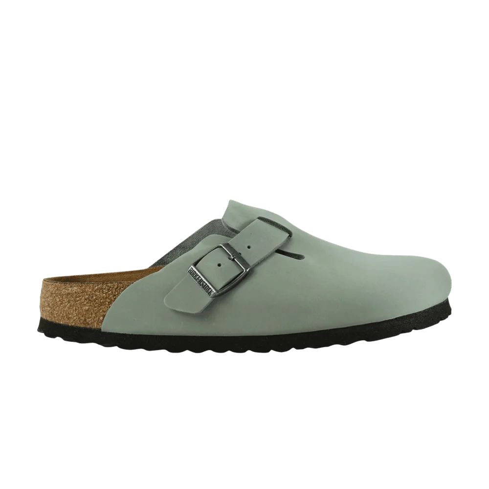 Сабо Birkenstock Boston Oiled Leather Narrow Sandal 'Pure Sage'