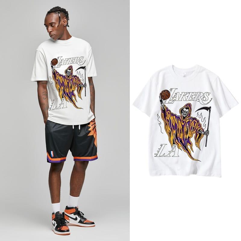 Футболка Ehot Lakers Flames White T-shirt