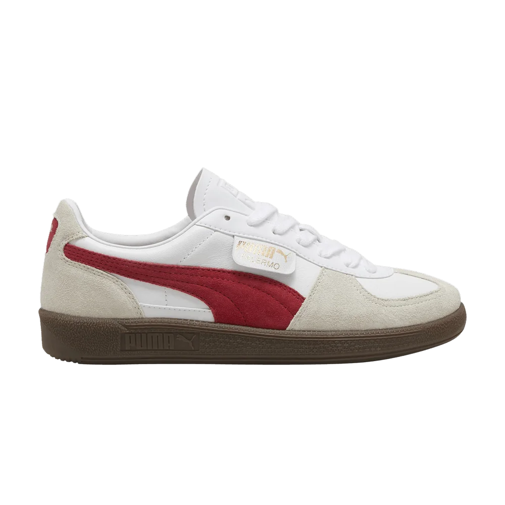Кроссовки Puma Palermo Leather 'White Club Red'
