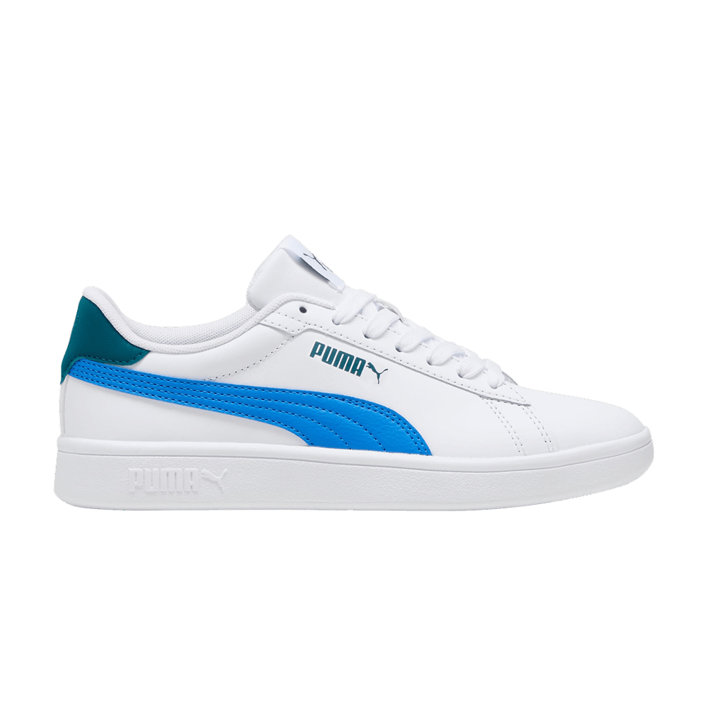 Кроссовки Puma Smash 3.0 Leather Big Kid 'White Hyperlink Blue Green'