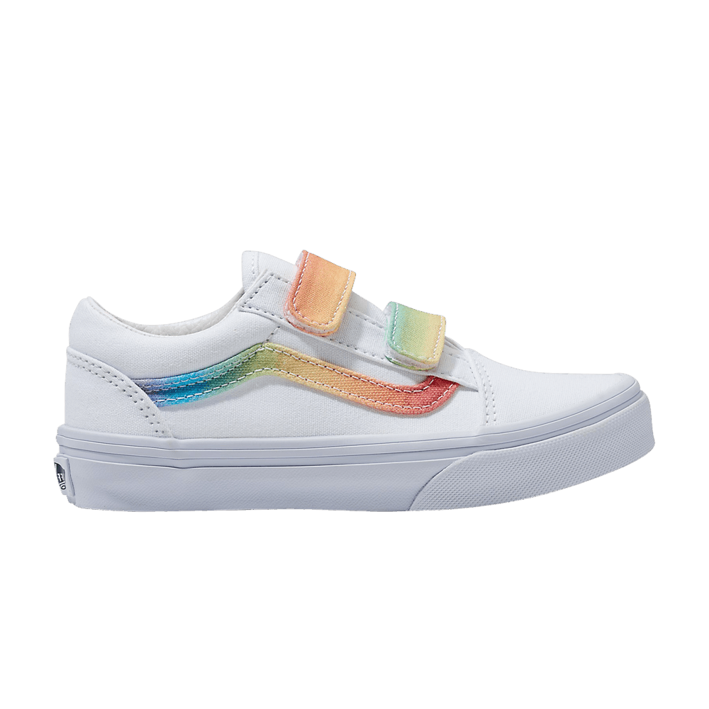 Кроссовки Vans Old Skool V Kids 'Rainbow Sidestripe'