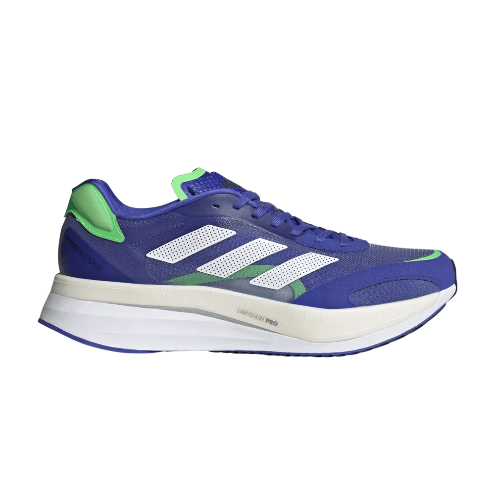Кроссовки Adidas Adizero Boston 10 'Sonic Ink Screaming Green'