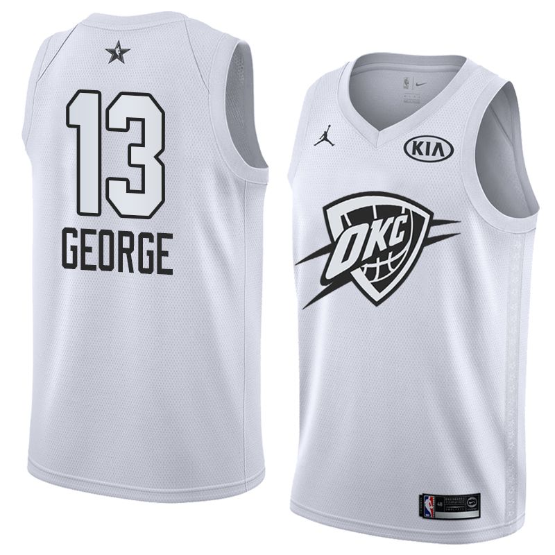 Баскетбольная джерси 2018 All-Star OKC Paul George #13 White Swingman Jersey