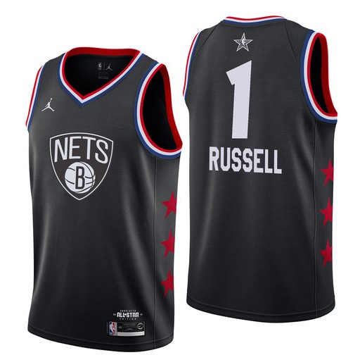 Баскетбольная джерси 2019 NBA All-Star Nets D’Angelo Russell #1 Black Swingman Jersey