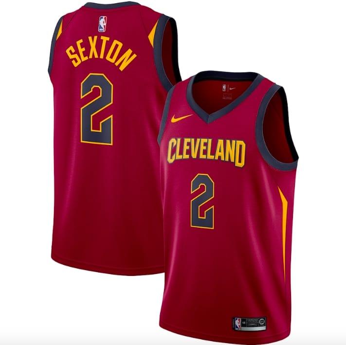 Баскетбольная джерси Cleveland Cavaliers #2 Collin Sexton Nike Icon Wine Jersey