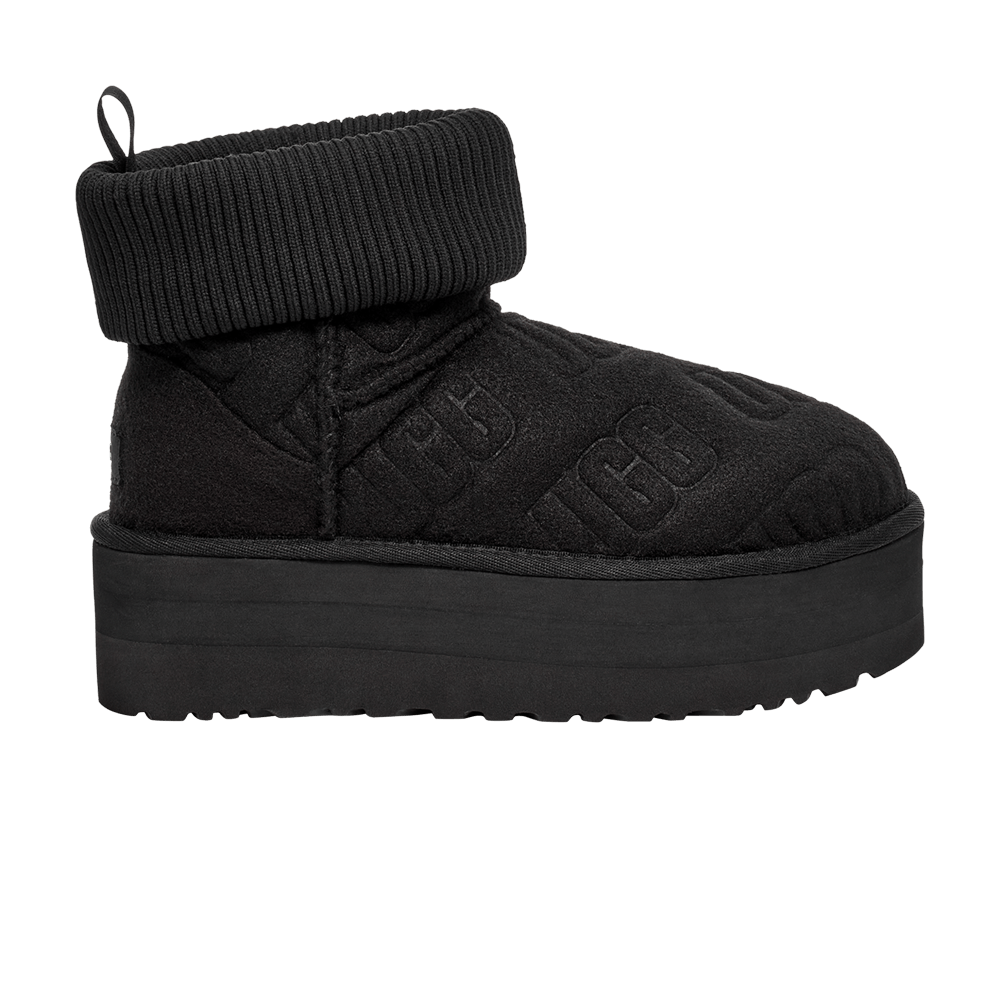 UGG Wmns Classic Mini Platform Felted Boot 'Black'