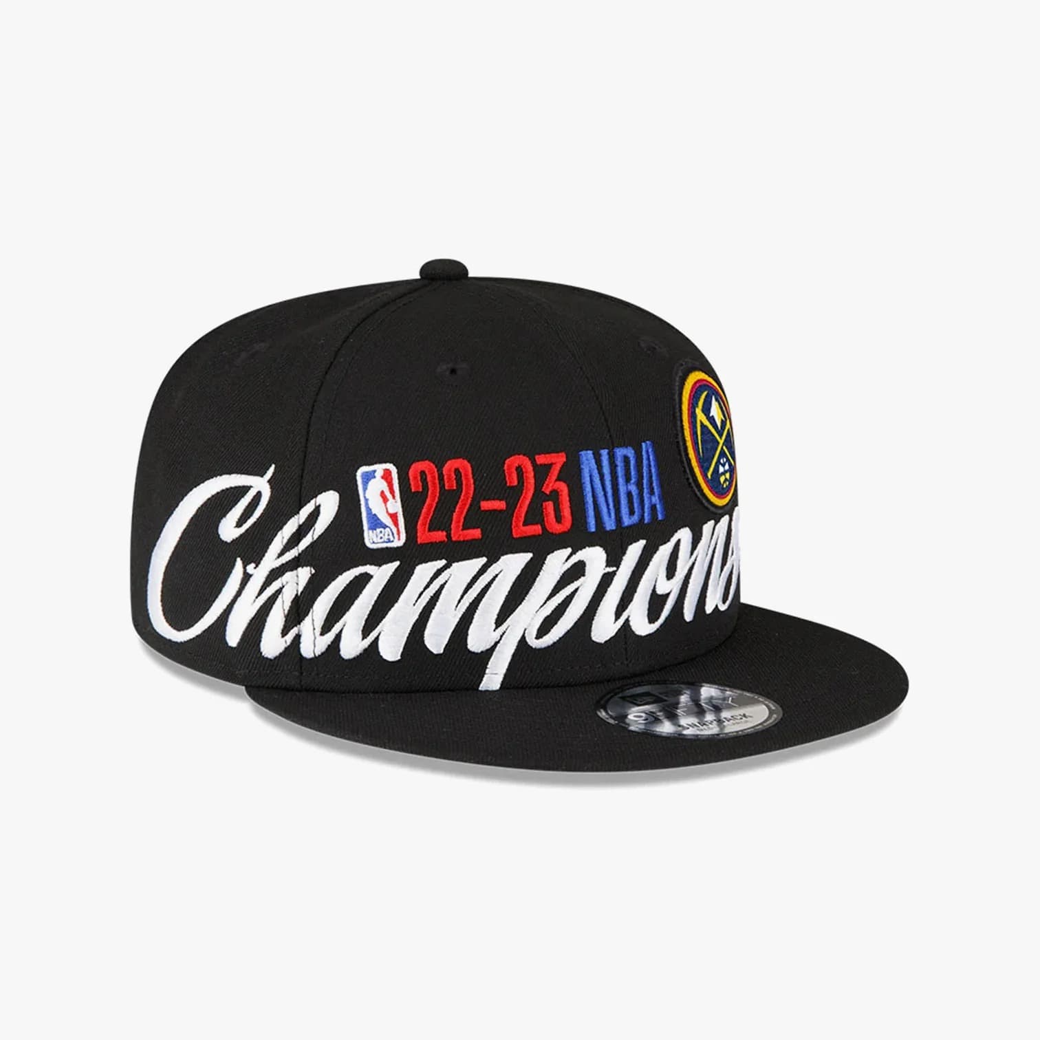 Бейсболка New Era Denver Nuggets 9FIFTY 2023 On Court NBA World Champions Snapback Hat