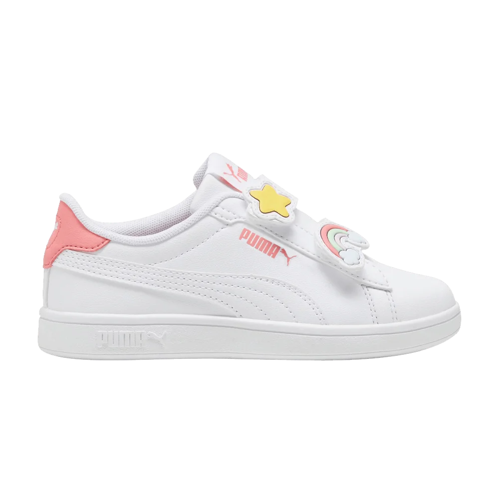 Кроссовки Puma Smash 3.0 V Little Kid 'Badges - White Passionfruit'