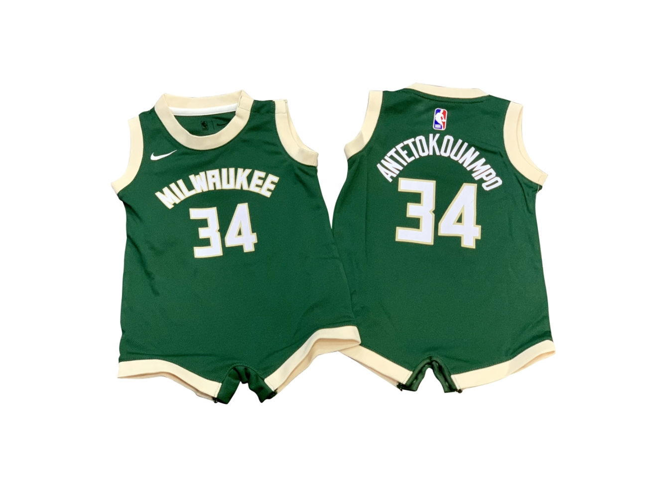 Баскетбольная джерси Nike Giannis Antetokounmpo Milwaukee Bucks 2021 Icon Edition Infant NBA Jersey Onesie