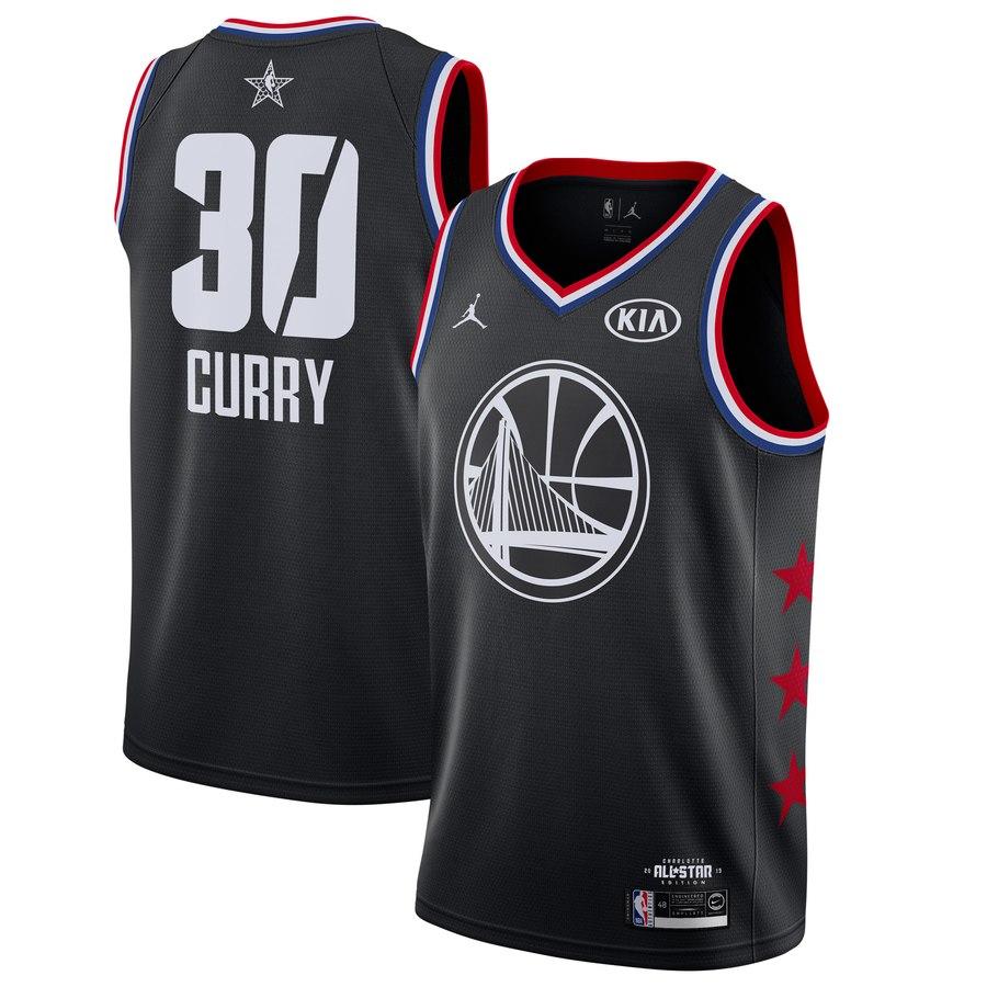 Баскетбольная джерси 2019 NBA All-Star Warriors Stephen Curry #30 Black Swingman Jersey