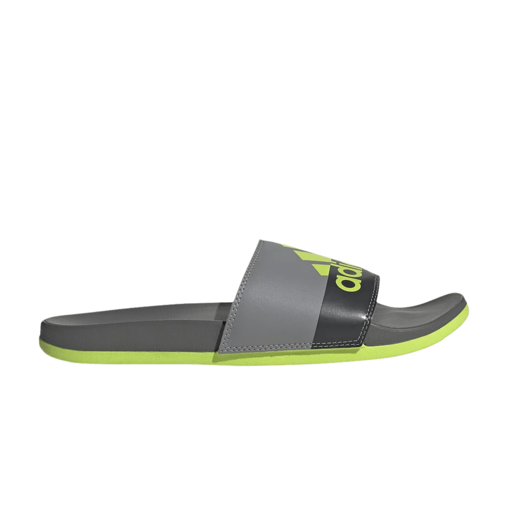 Тапочки Adidas Adilette Comfort Slide 'Grey Semi Solar Slime'