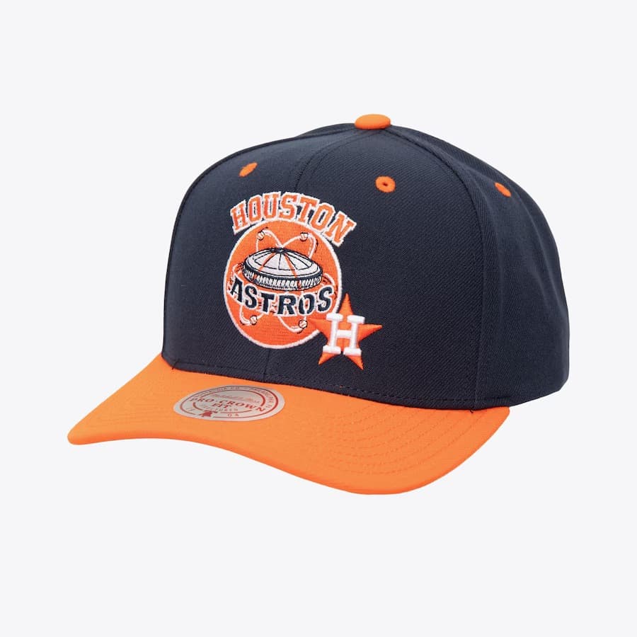 Бейсболка Mitchell & Ness Navy Houston Astros Cooperstown Collection All In 2.0 Pro Crown Snapback Hat