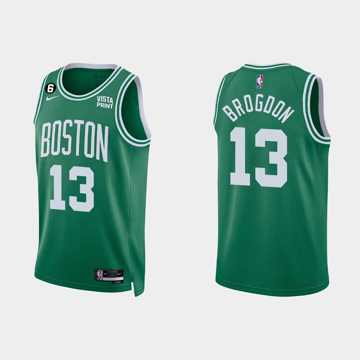 Баскетбольная джерси 2022-23 Boston Celtics #13 Malcolm Brogdon Icon Kelly Green Jersey