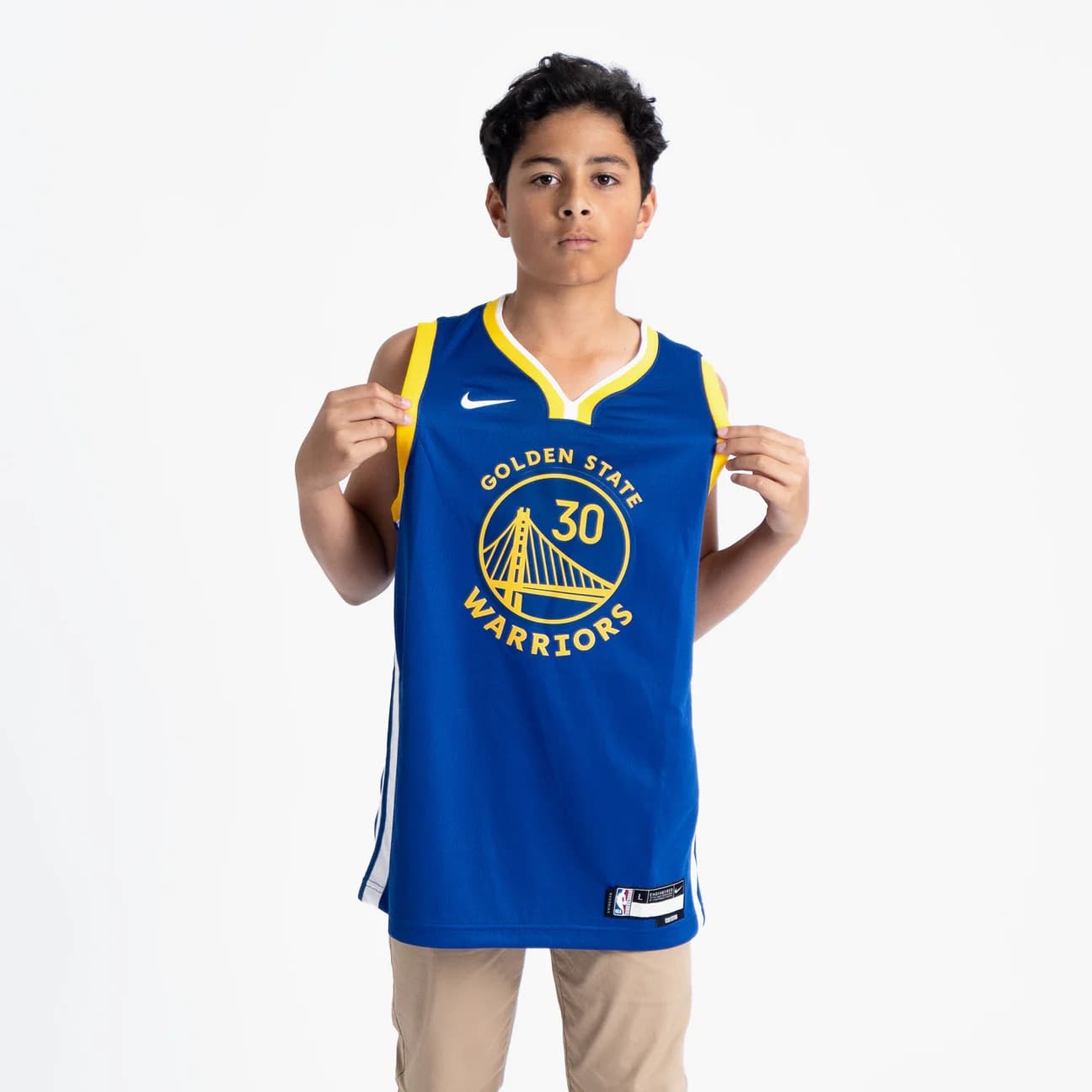 Баскетбольная джерси 2022-23 Golden State Warriors Stephen Curry #30 Youth Icon Edition Blue Jersey