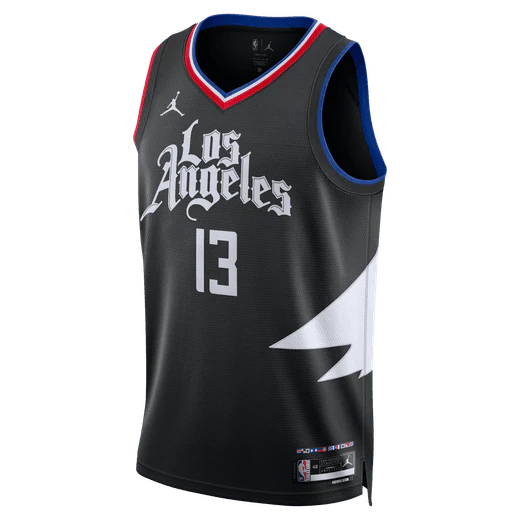Баскетбольная джерси 2023-24 Los Angeles Clippers Paul George #13 Swingman Statement Edition Black Jersey