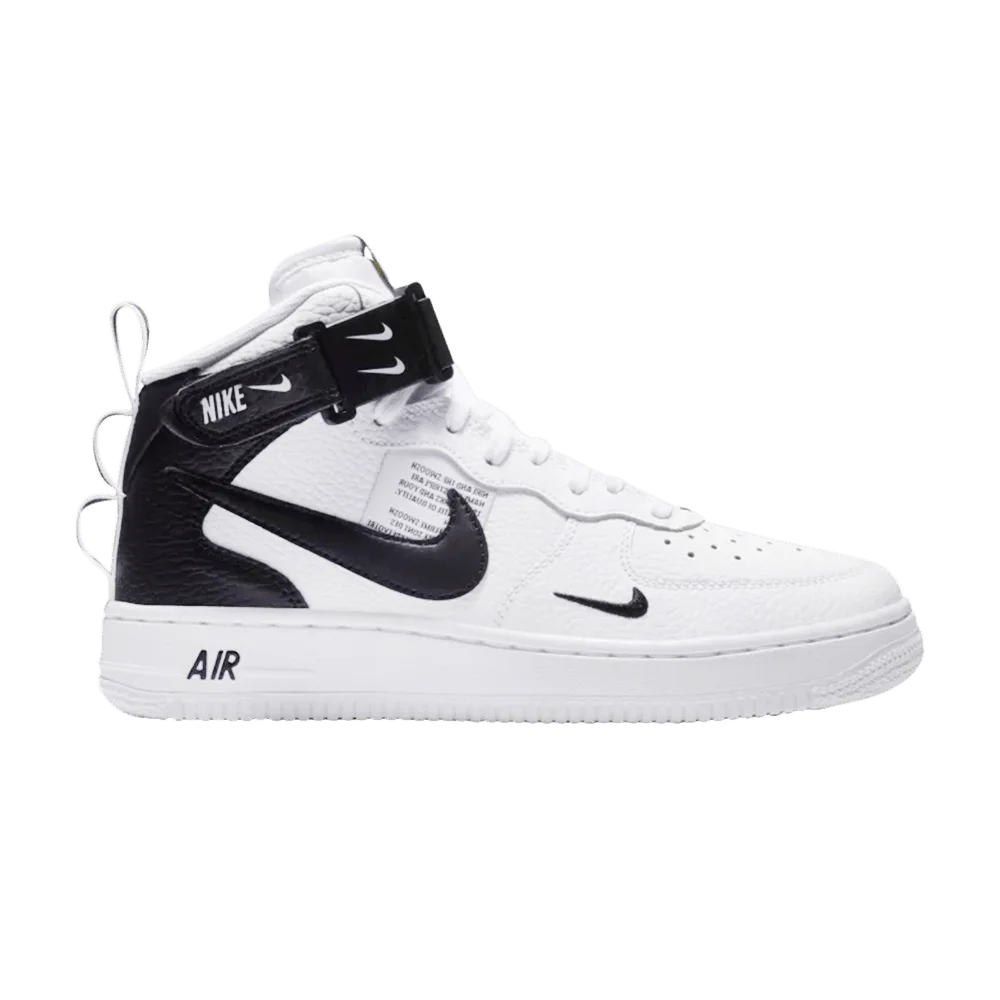 Кроссовки Nike Air Force 1 Mid LV8 GS 'White Black'