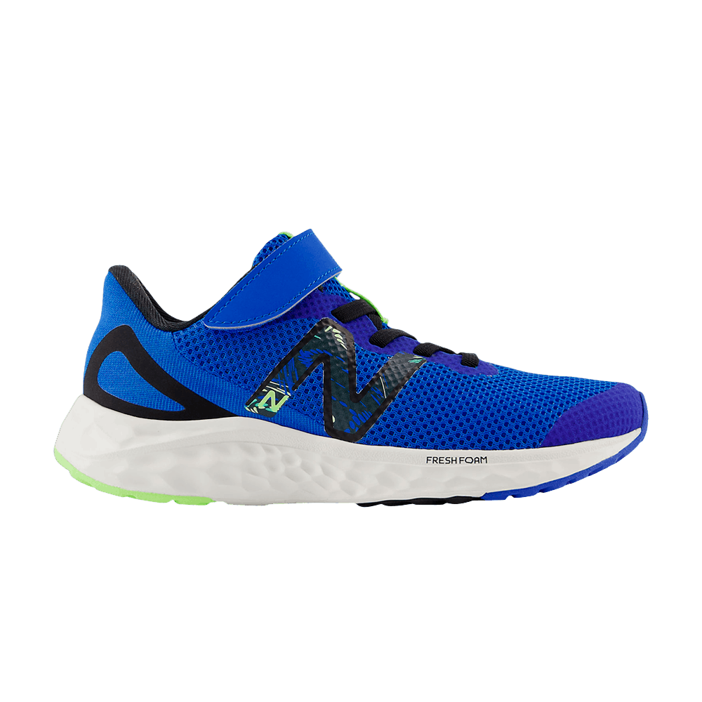 Кроссовки New Balance Fresh Foam Arishi v4 Bungee Lace Top Strap Little Kid X-Wide 'Blue Oasis'