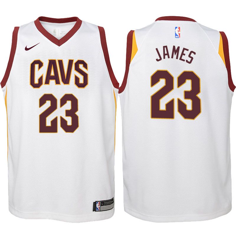 Баскетбольная джерси 2017-18 LeBron James Cleveland Cavaliers #23 Association White