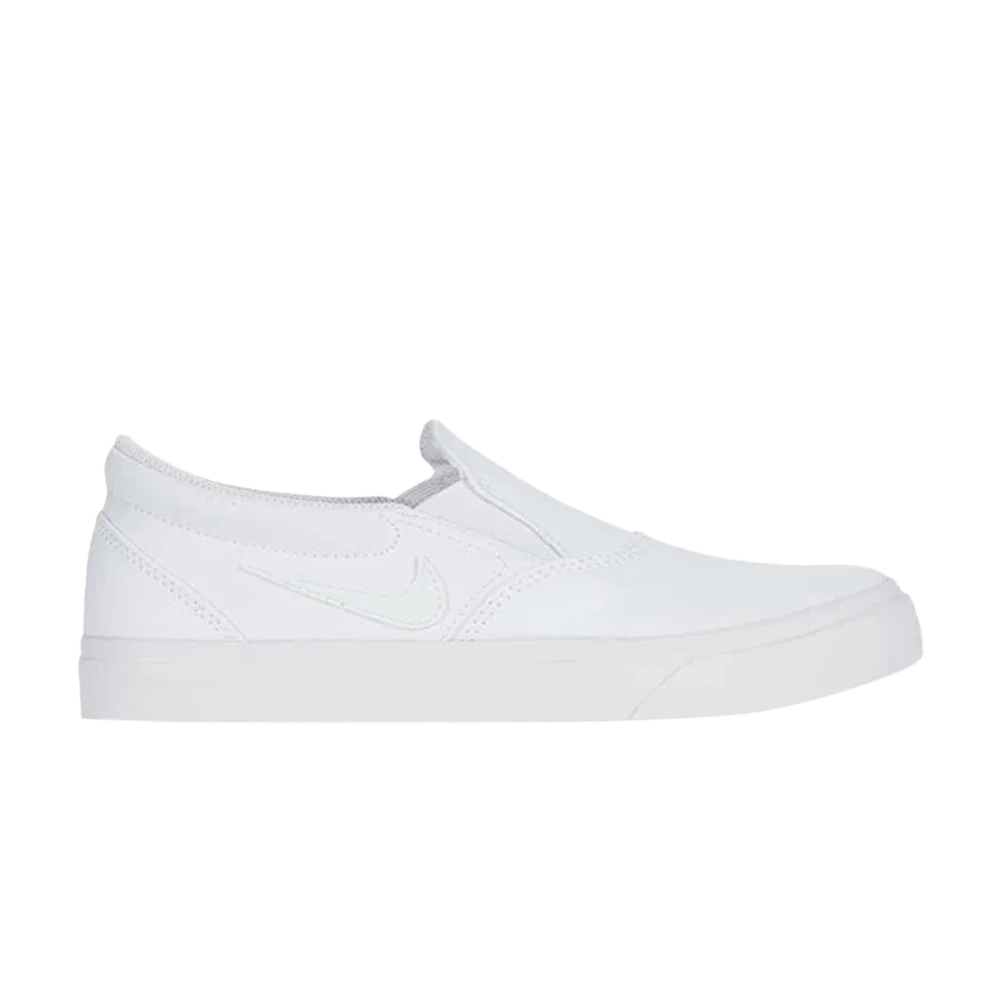 Nike Wmns Charge Canvas Slip-On SB 'Triple White'