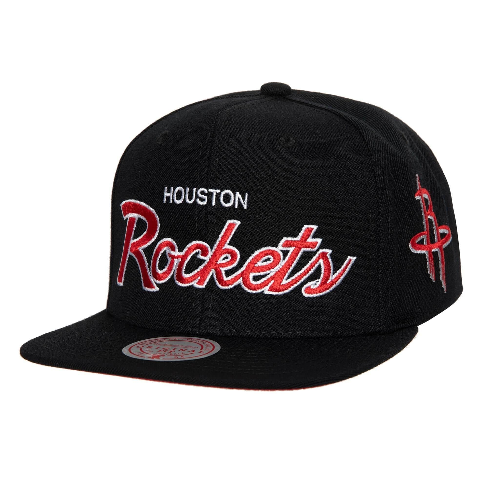 Бейсболка Mitchell & Ness Team Script 2.0 Snapback HWC Houston Rockets Black Hat
