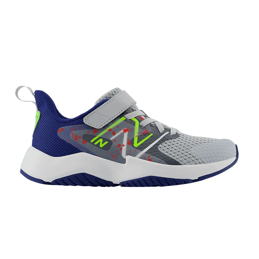 Кроссовки New Balance Rave Run v2 Bungee Lace Top Strap Big Kid 'Paint Splatter Pack - Granite Inkwell Green'