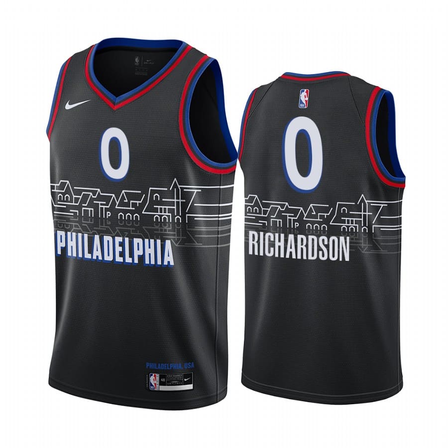 Баскетбольная джерси 2020-21 Philadelphia 76ers #0 Josh Richardson City Edition Black Swingman Jersey