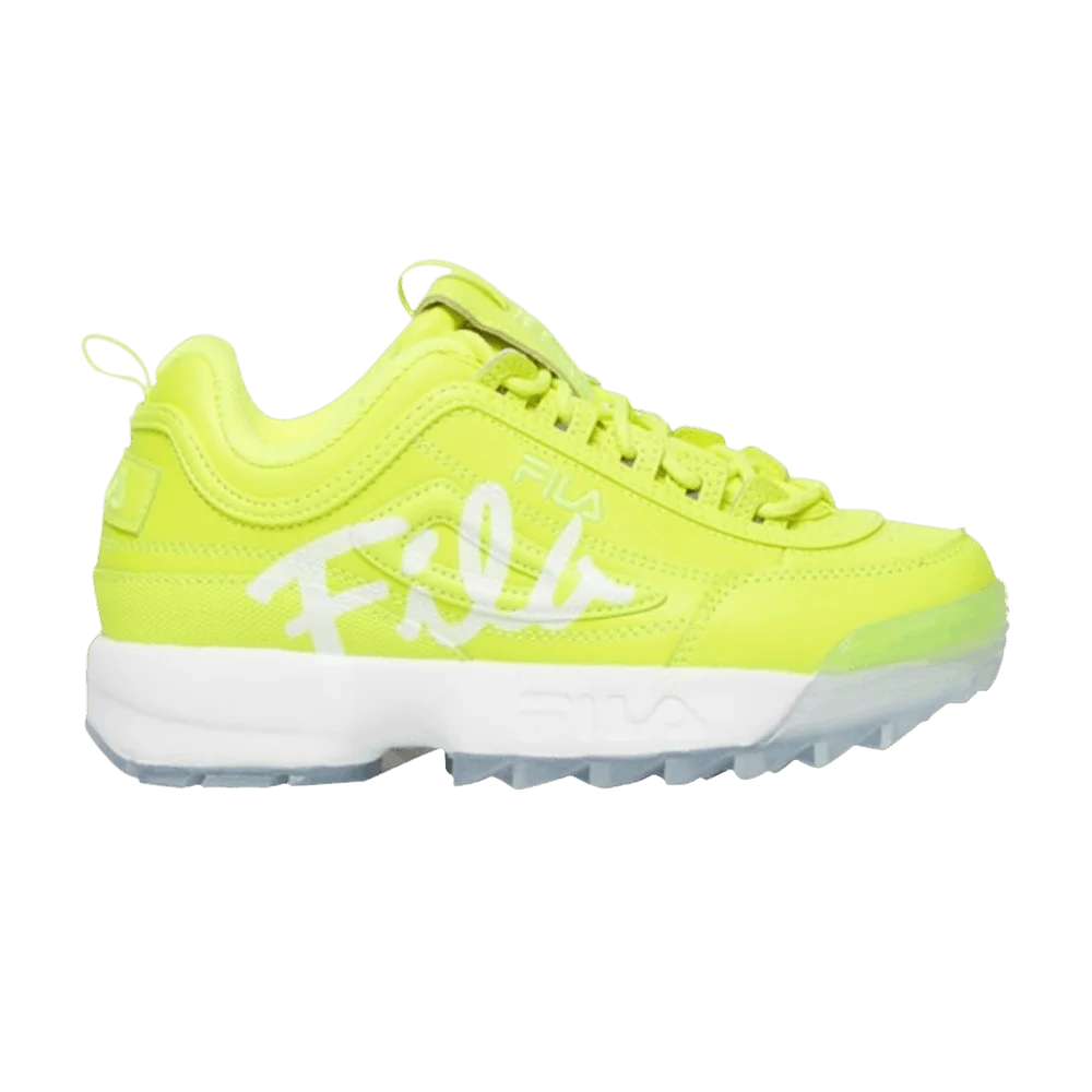 Кроссовки Fila Disruptor 2 Script Kids 'Safety Yellow'