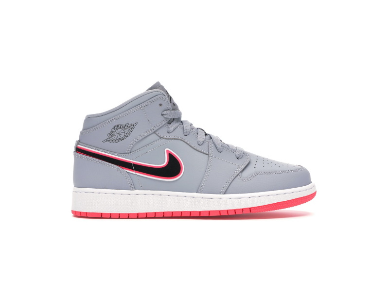 Кроссовки Air Jordan 1 Mid GS 'Wolf Grey Pink'