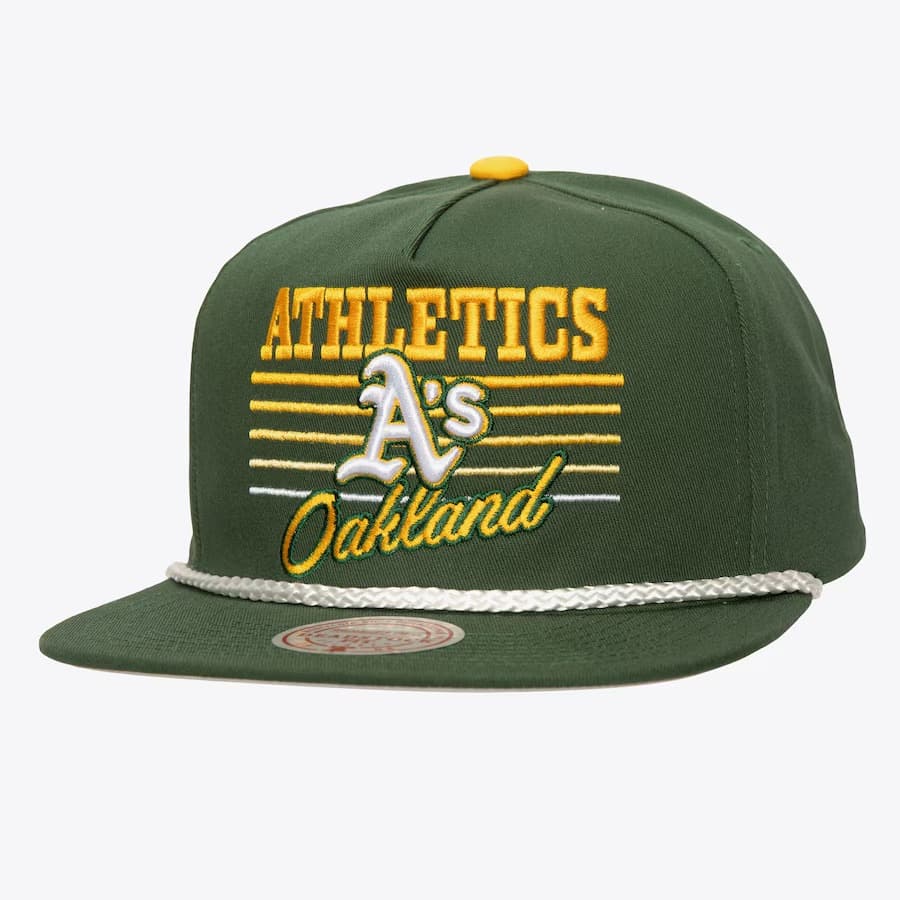 Бейсболка Mitchell & Ness Green Athletics Radiant Lines Deadstock Snapback Hat