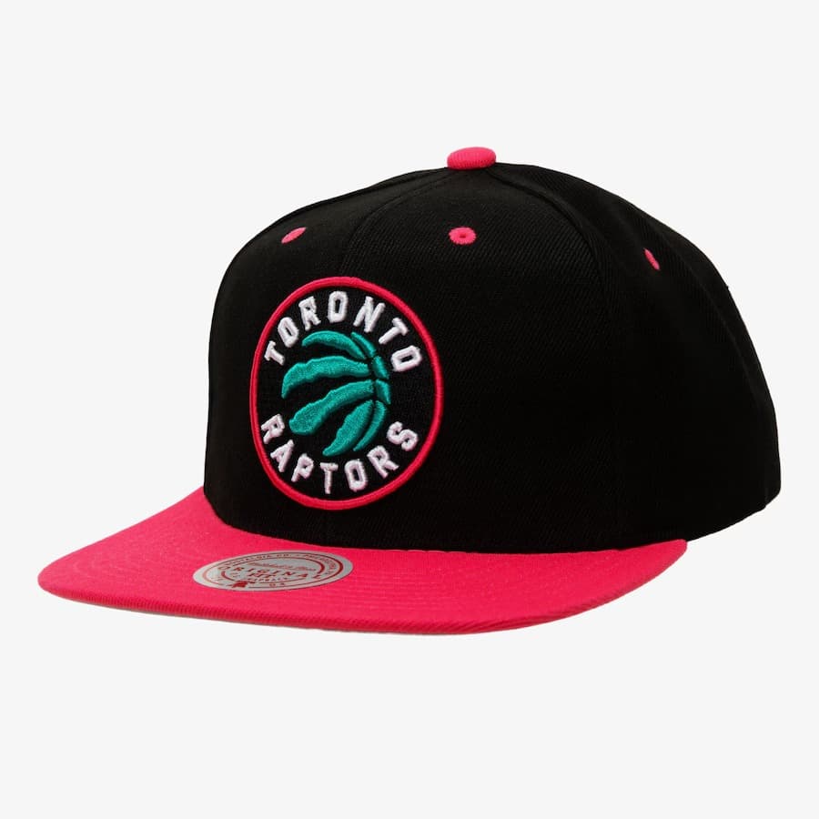 Бейсболка Mitchell & Ness Black Toronto Raptors Santa Ana 2-Tone Snapback Hat