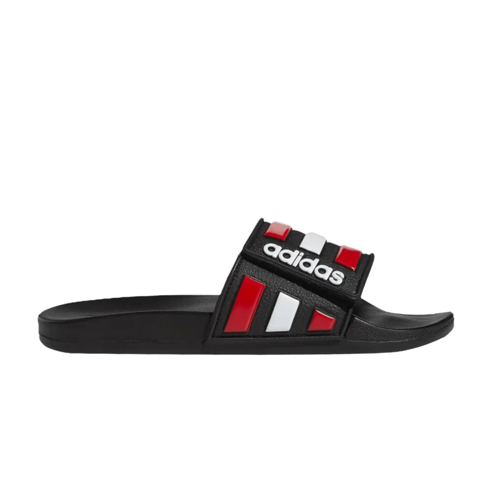 Тапочки Adidas Adilette Comfort Adjustable Slide 'Black Vivid Red White'