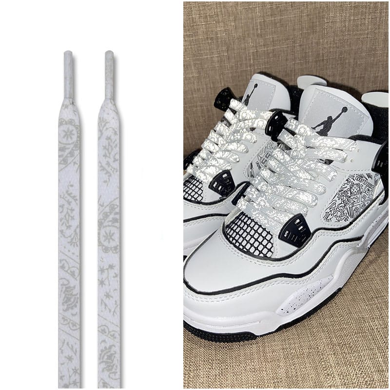 Шнурки Gorilla Guard Air Jordan 4 White Glow Paisley Laces