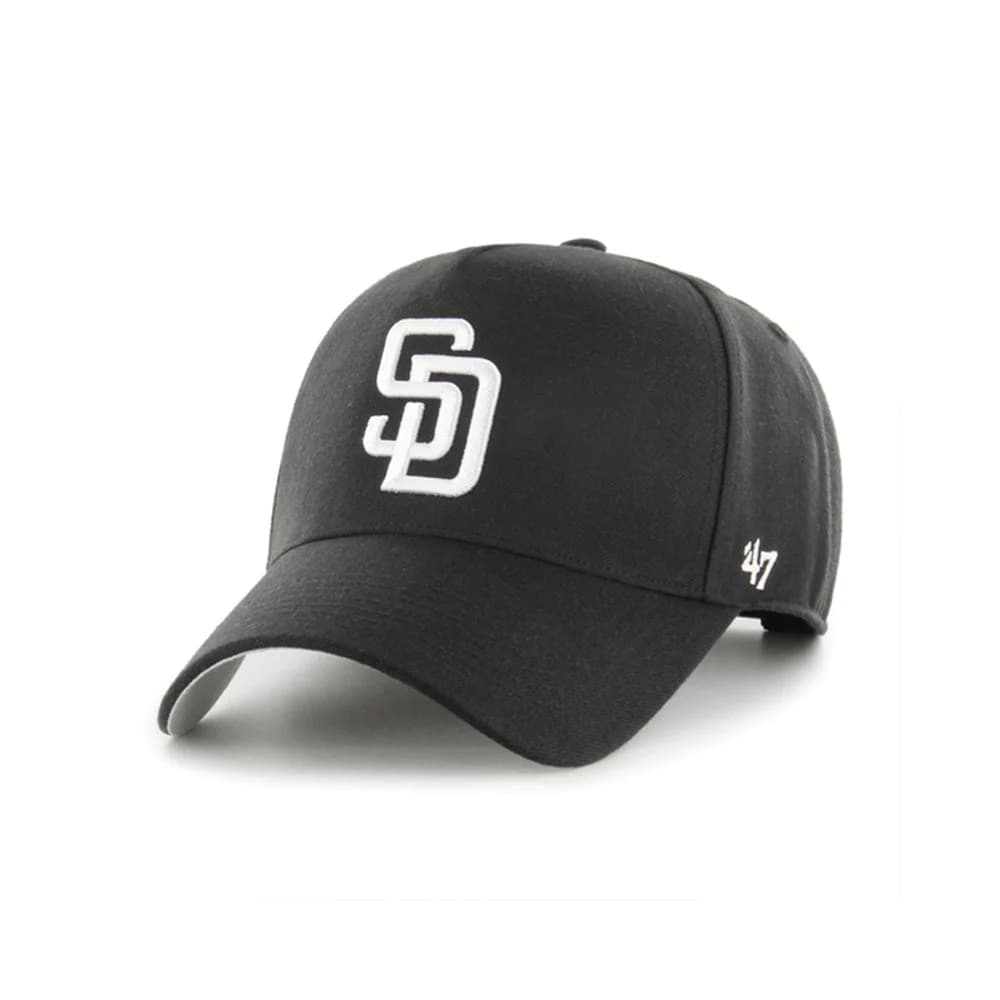 Бейсболка 47 Brand San Diego Padres Black & White 47 MVP DT MLB Snapback Hat