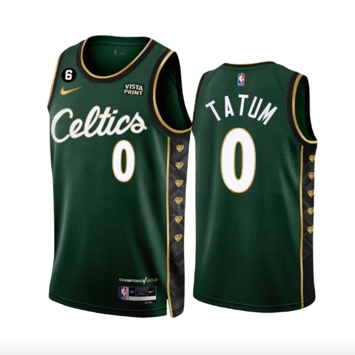 Баскетбольная джерси 2022-23 Boston Celtics #0 Jayson Tatum Authentic Green City Jersey