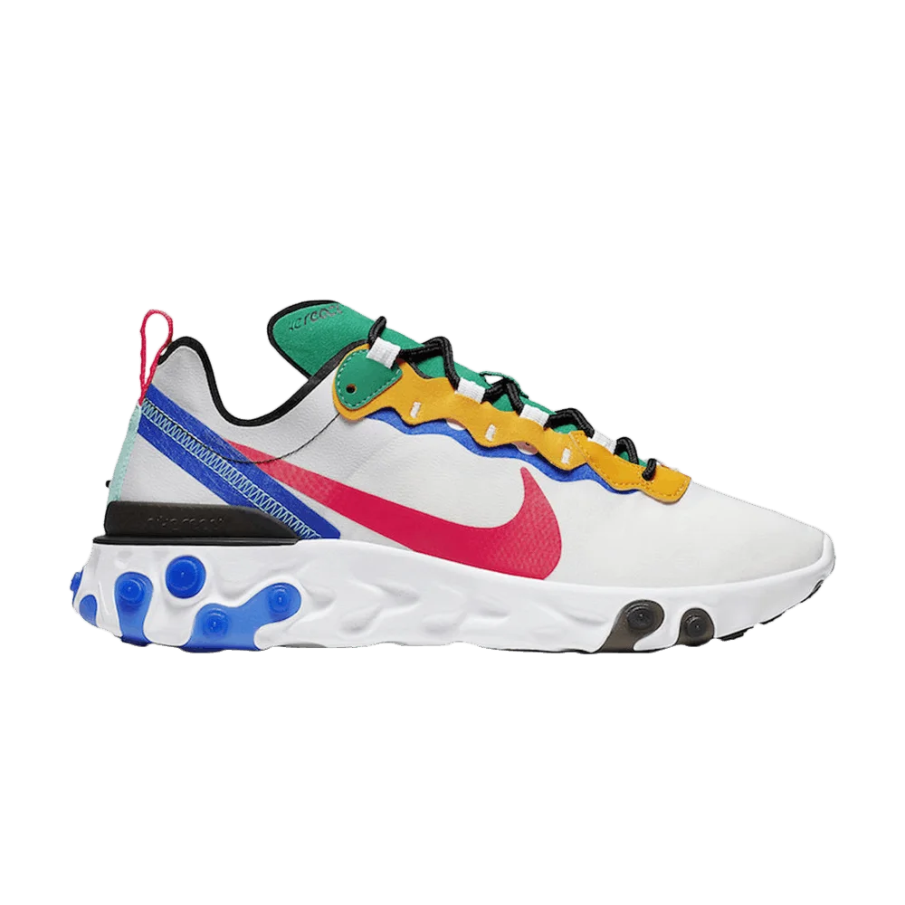 Кроссовки Nike React Element 55 'White Gold Blue Green'