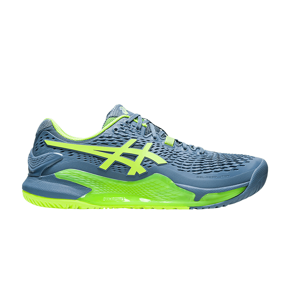 Кроссовки ASICS Gel Resolution 9 'Steel Blue Hazard Green'