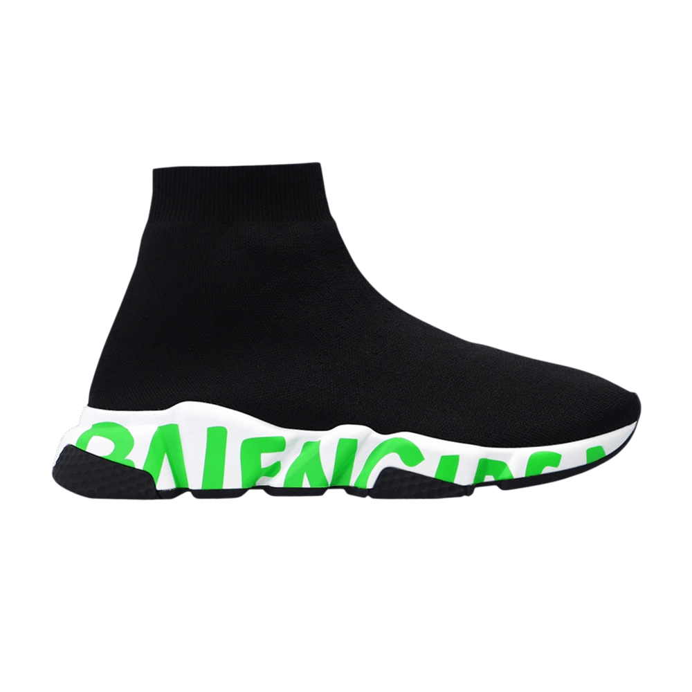 Кроссовки Balenciaga Wmns Speed Sneaker 'Midsole Graffiti - Black Fluo Green'