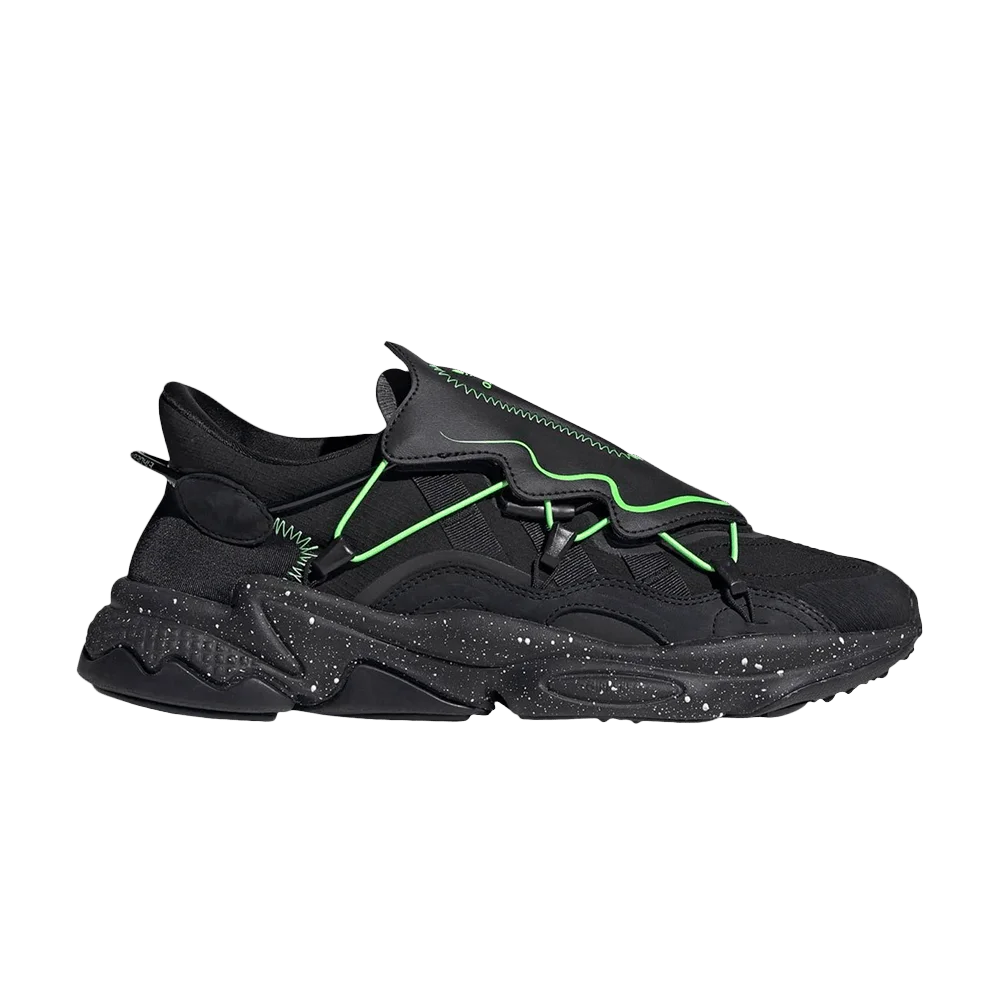 Кроссовки Adidas Ozweego 'Black Solar Green'
