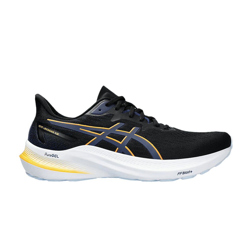 Кроссовки ASICS GT 2000 12 2E Wide 'Black Fellow Yellow'