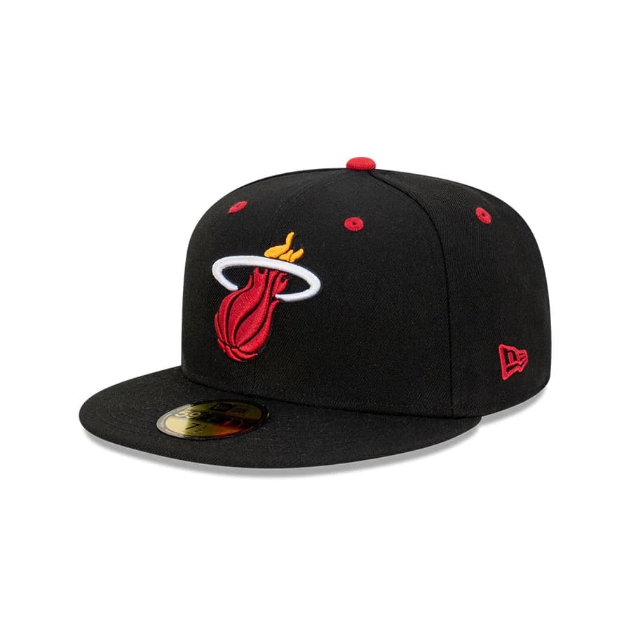 Бейсболка New Era Miami Heat Rear Script 59FIFTY NBA Fitted Hat