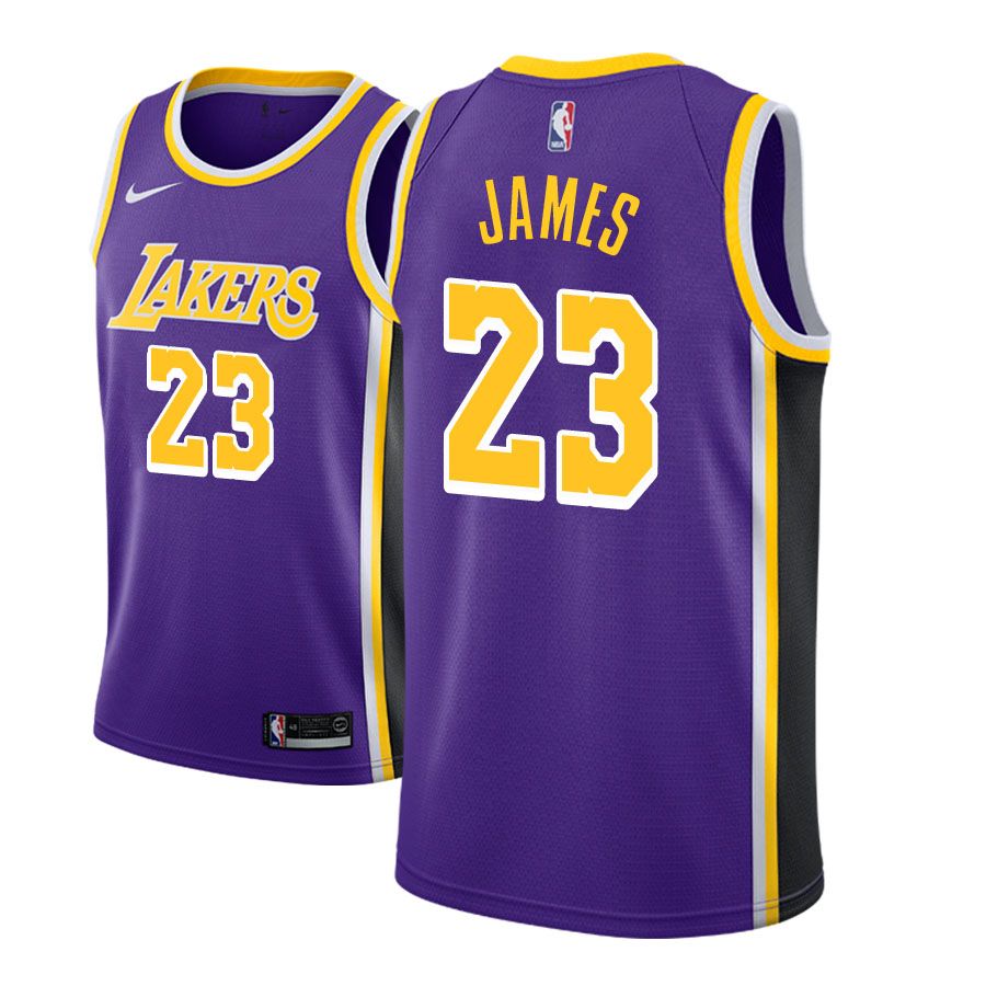 Баскетбольная джерси 2018-19 James Los Angeles Lakers #23 Statement Purple